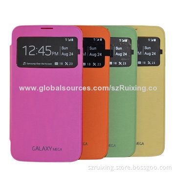 Back Flip Cover Case for Samsung Galaxy Mega GT-i9200/GT-i9082 with View Window